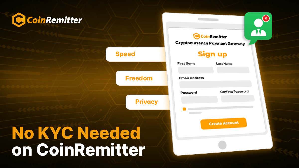 No KYC cryptocurrency payment solution for business